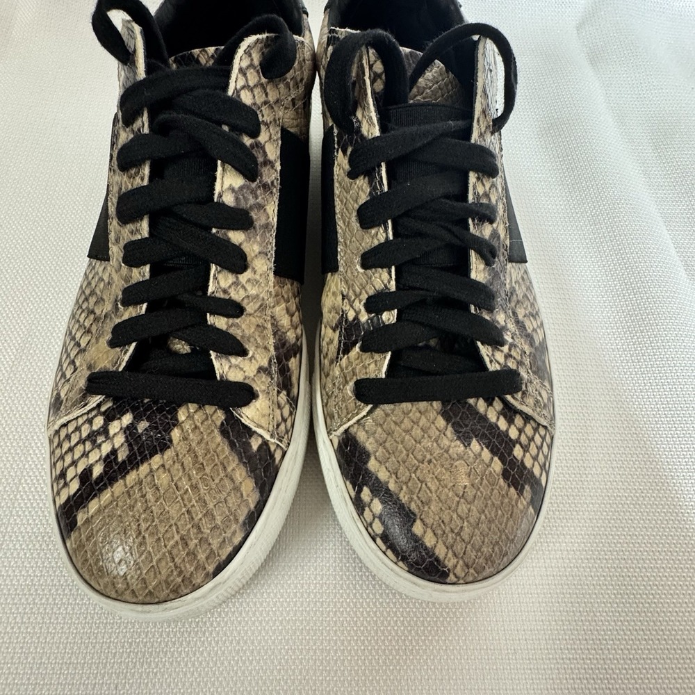 M. Gemi Woman's The Volata Snakeskin Print Leather Sneaker Size IT37 US 7 - Picture 5 of 13